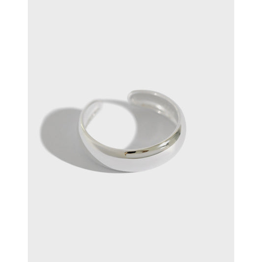 Minimalist Geometry 925 Sterling Silver Adjustable Tail Ring