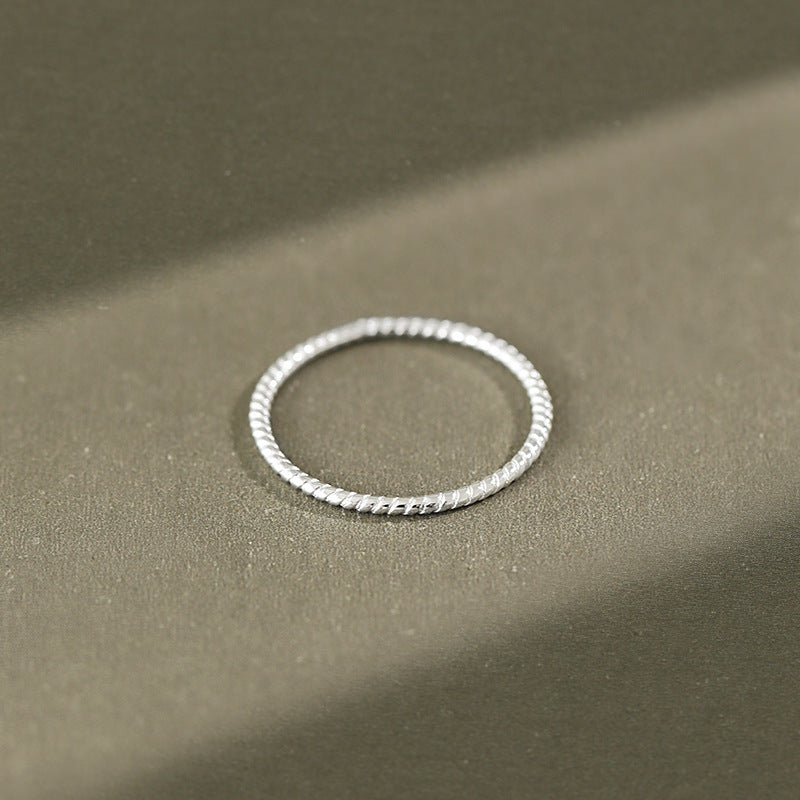 New Simple Twisted 925 Sterling Silver Ring