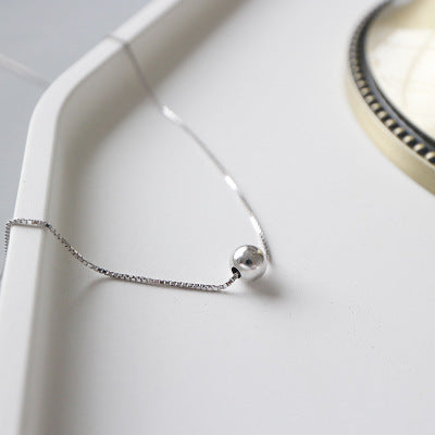 Minimalist Beads Ball 925 Sterling Silver Choker Necklace