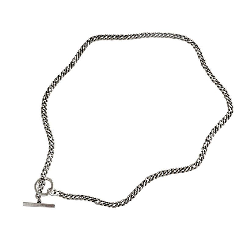 Vintage Geometry Men's OT Chain 925 Sterling Silver Necklace