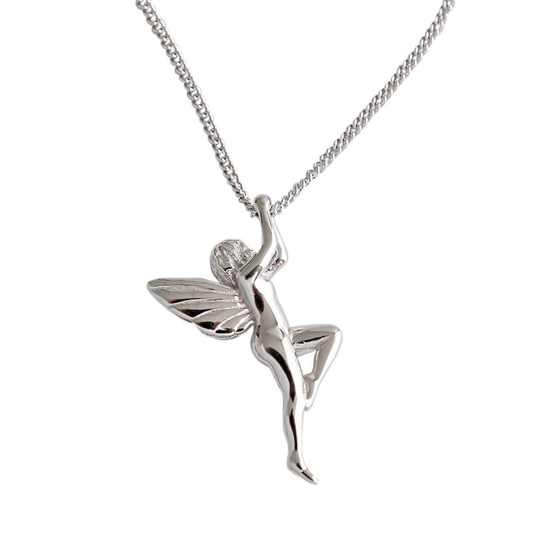 Women Guardian Angel 925 Sterling Silver Necklace