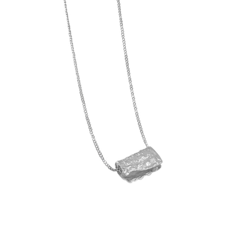 Party Irregular Geometry Block 925 Sterling Silver Necklace