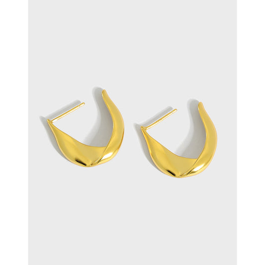 Party Twisted Circle 925 Sterling Silver Hoop Earrings