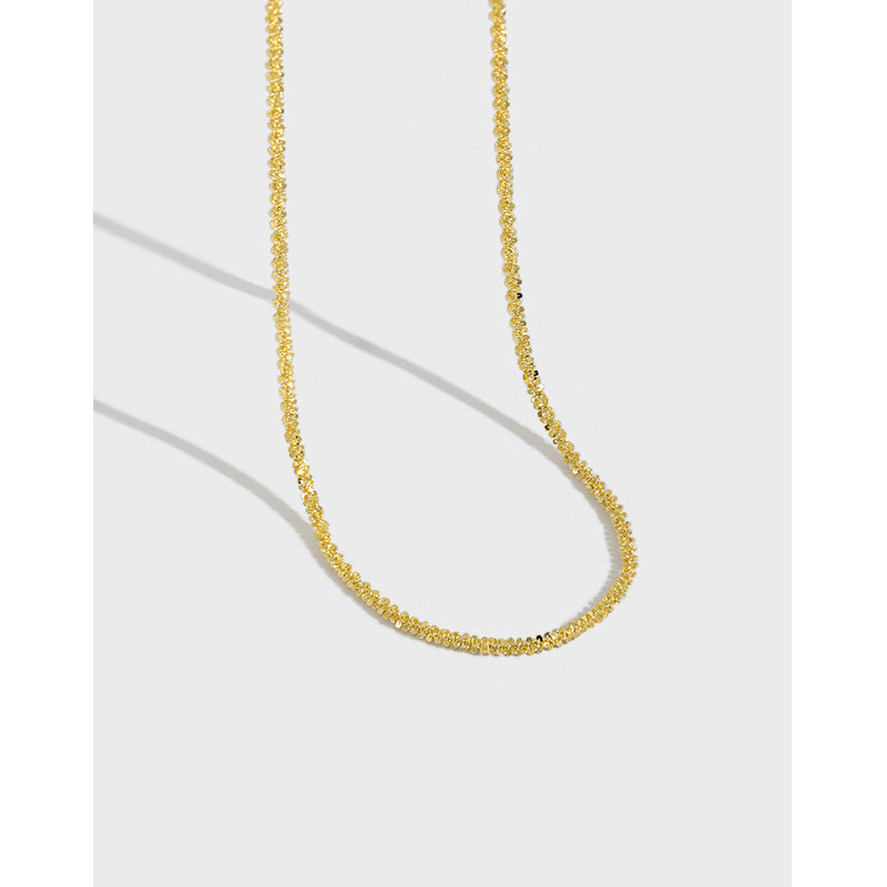 Modern Shining Babysbreath Chain 925 Sterling Silver Necklace