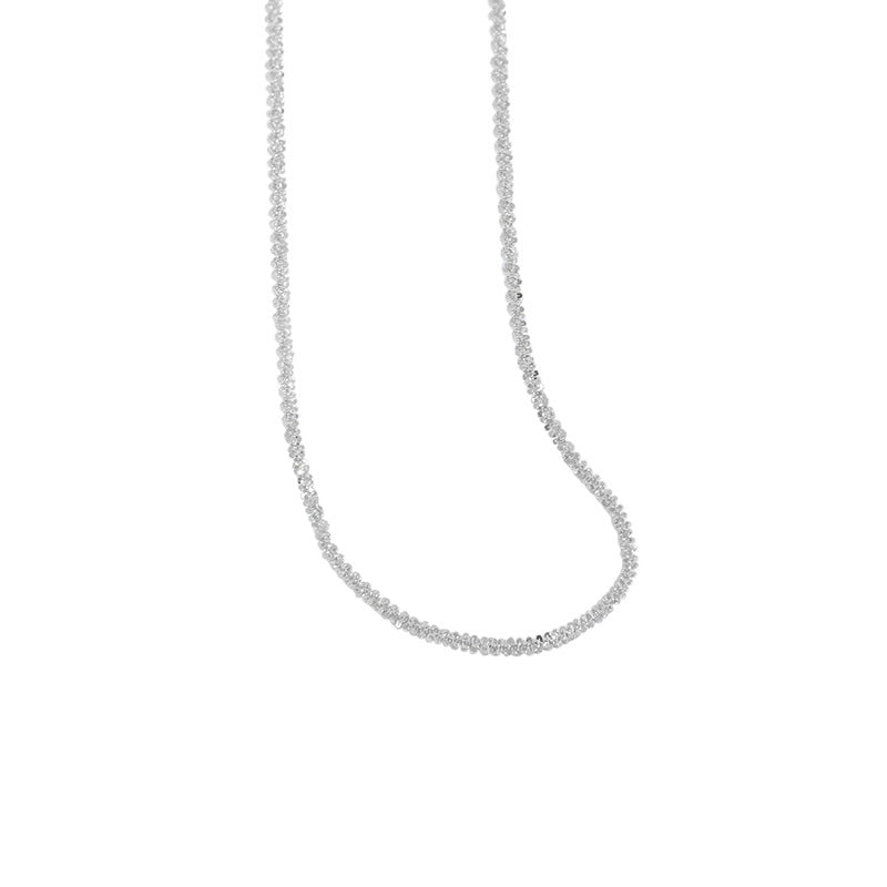 Modern Shining Babysbreath Chain 925 Sterling Silver Necklace