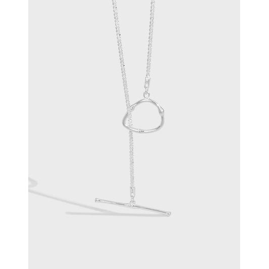 Office Popcorn Chain OT Shape 925 Sterling Silver Necklace