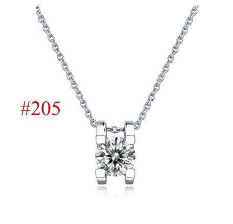 Holiday Moissanite CZ Waterdrop Round Flower 925 Sterling Silver Necklace