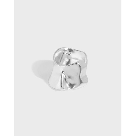 Fashion Irregular Wide 925 Sterling Silver Non-Pierced Earring(Single)