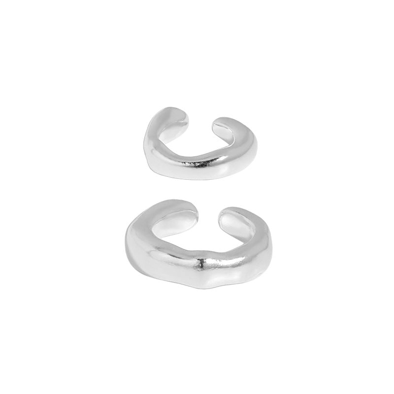 Fashion Irregular Wave 925 Sterling Silver Non-Pierced Earring(Single)