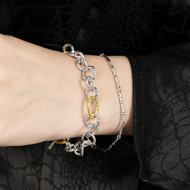 Modern Irregular Branch 925 Sterling Silver Bracelet