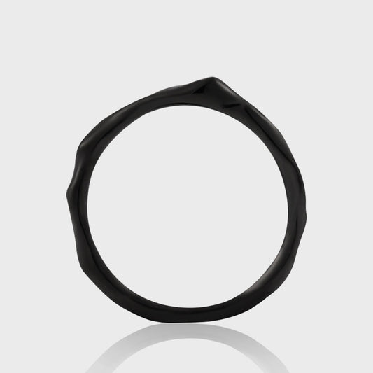 Minimalism Irregular 925 Sterling Silver Fine Circle Stacker Ring