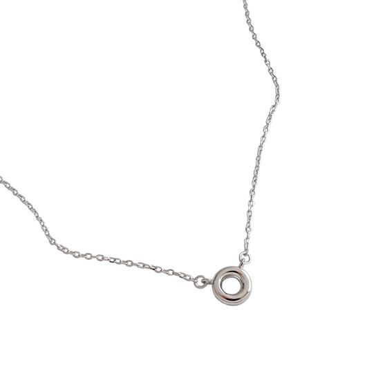 Simple Geometry Circle 925 Sterling Silver Necklace