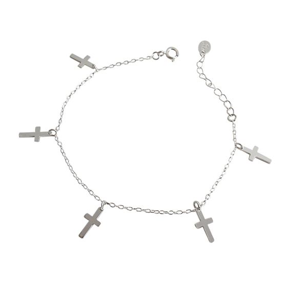 Classic Cross 925 Sterling Silver Bracelet