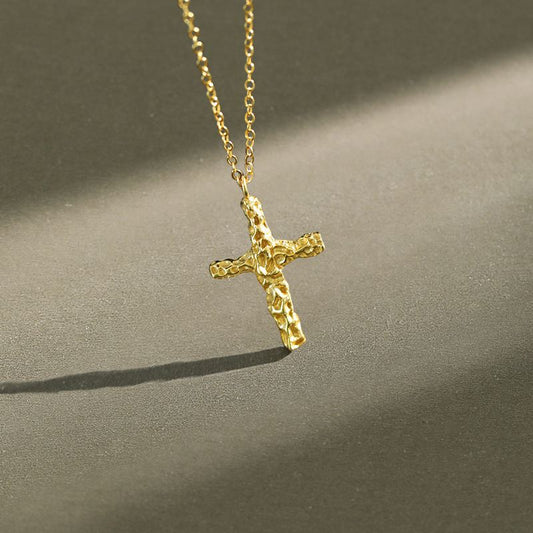 Holy Irregular Cross 925 Sterling Silver Necklace