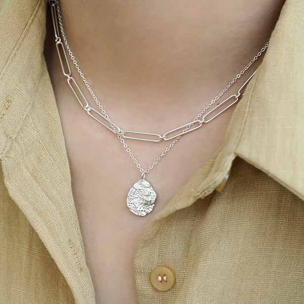 Fashion Hollow Chian 925 Sterling Silver Choker Necklace