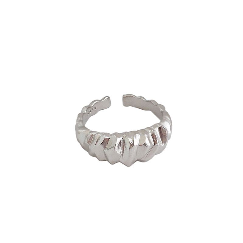 Simple Wheel 925 Sterling Silver Adjustable Ring