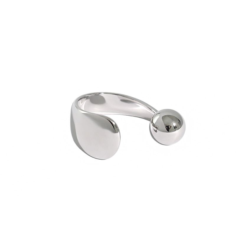 Minimalism Beads 925 Sterling Silver Adjustable Ring