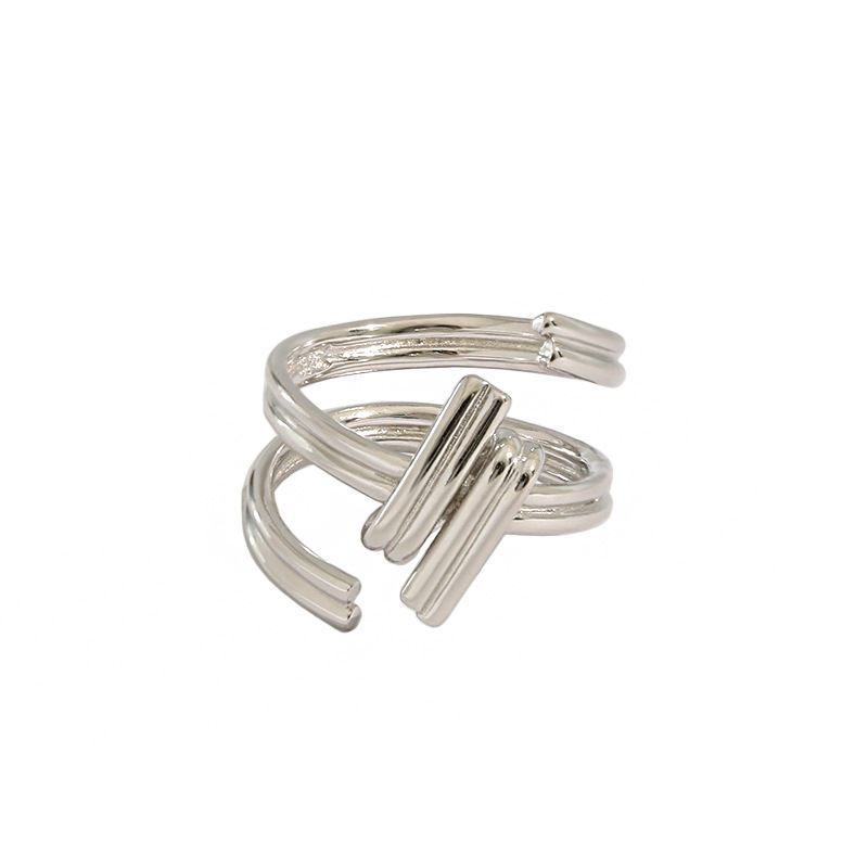 Fashion Screw 925 Sterling Silver Adjustable Ring