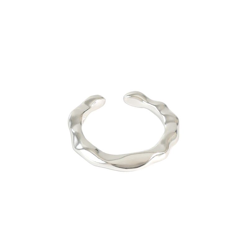 Irregular Simple 925 Sterling Silver Adjustable Ring