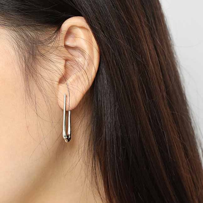 Fashion U Shape 925 Sterling Silver Dangling Earrings