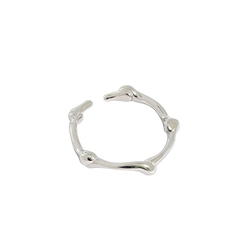 Irregular Knot 925 Sterling Silver Adjustable Ring