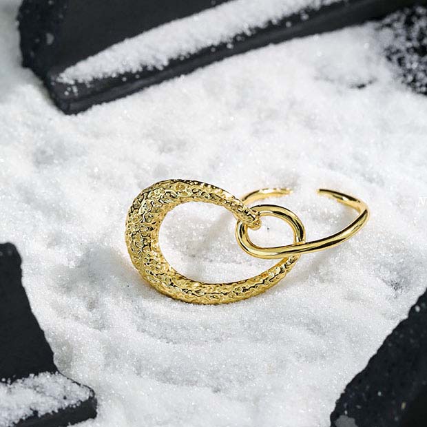 Fashion Irregular Hollow Heart 925 Sterling Silver Adjustable Ring