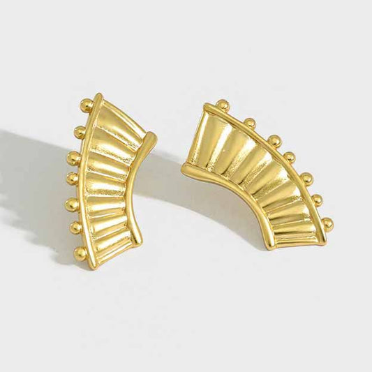 Fashion Lyre Piano 925 Sterling Silver Stud Earrings