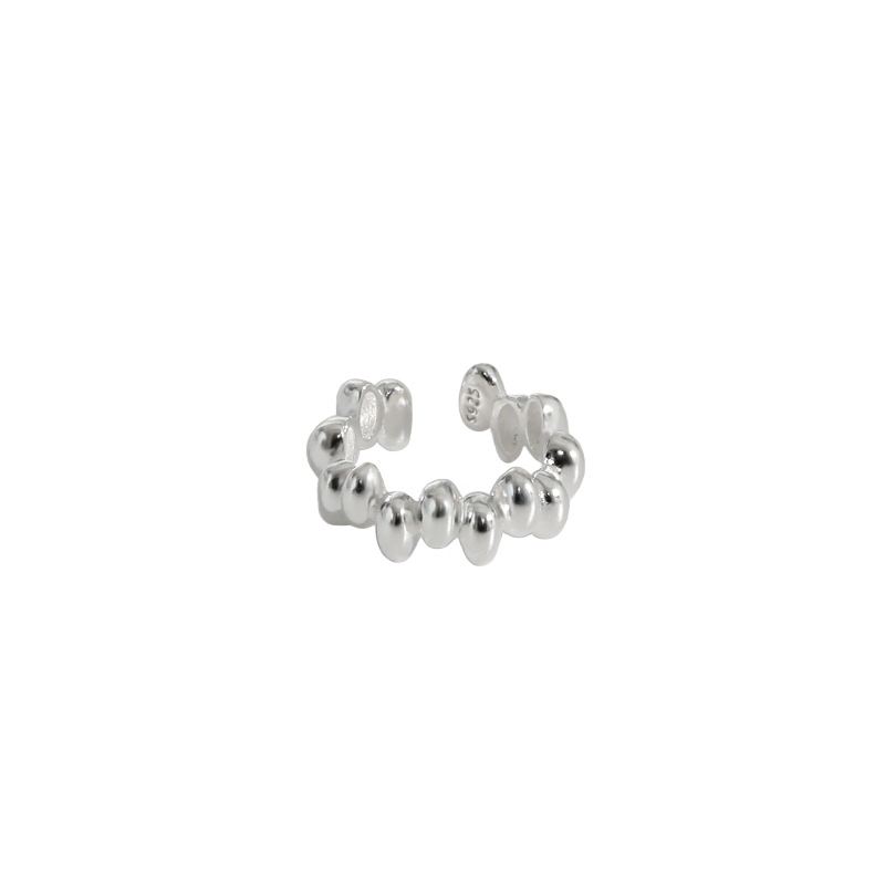 Fashion Beads 925 Sterling Silver Non-Pierced Earrings