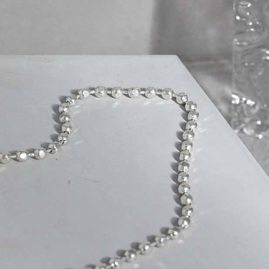 Fashion Beads 925 Sterling Silver Necklace