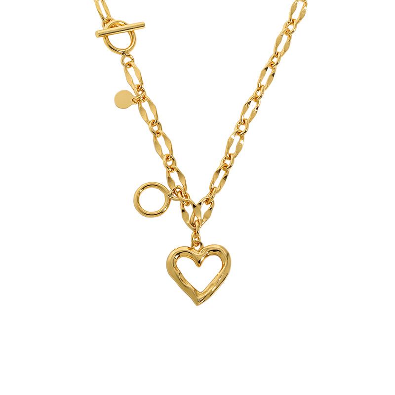 Women Hollow Heart Chain 925 Sterling Silver Necklace