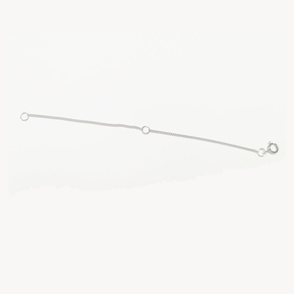 Curb Rombo Chain 925 Sterling Silver Extender Chain 10cm