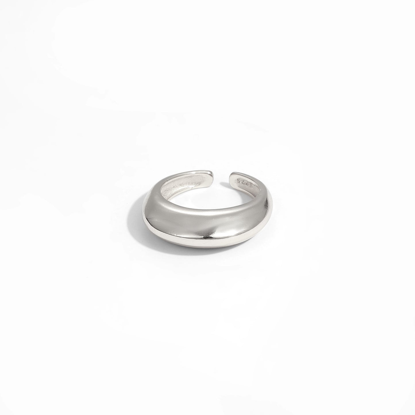 Simple Geometry Airship 925 Sterling Silver Adjustable Ring