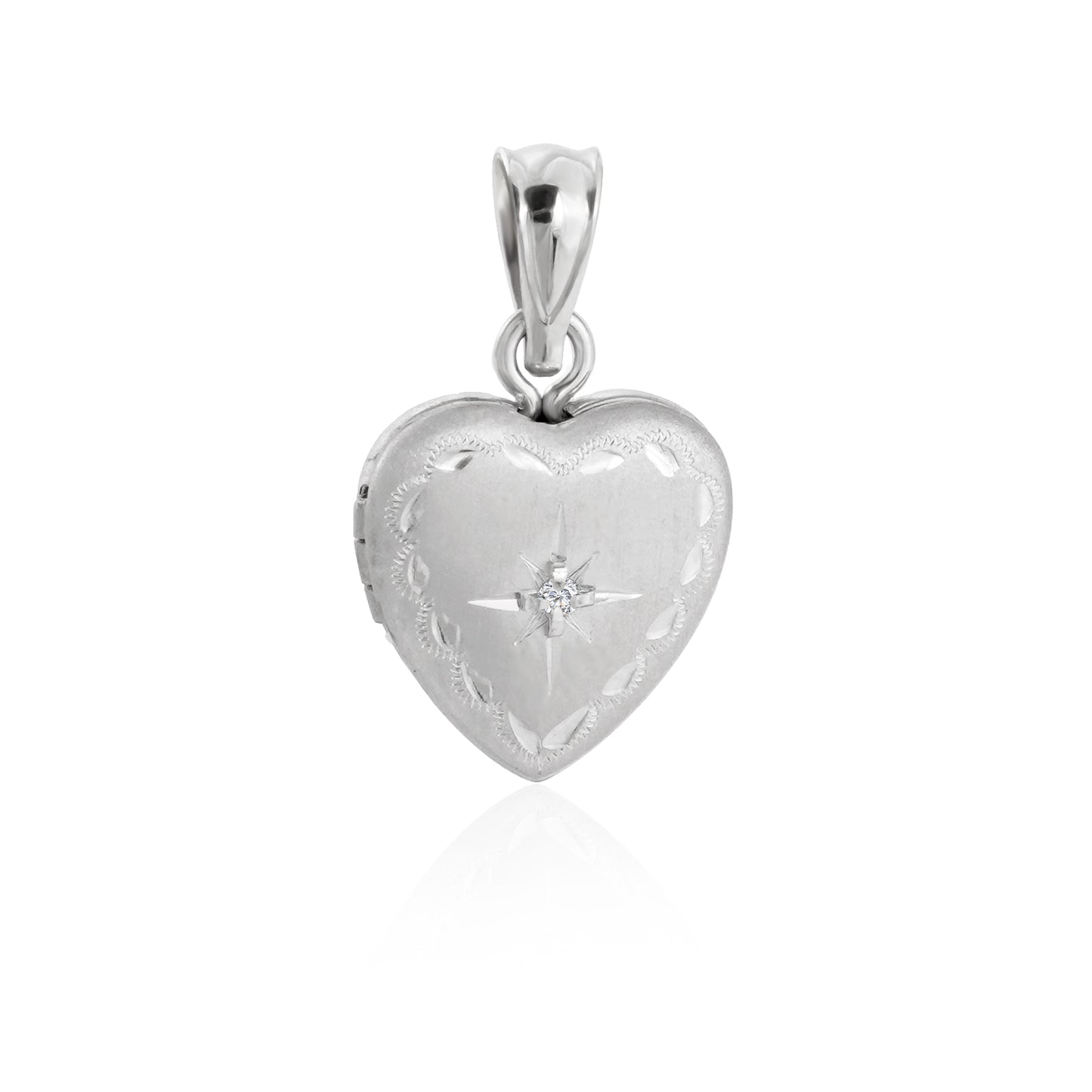 Modern CZ Star Hedgehog 925 Sterling Silver Locket Necklace Pendant